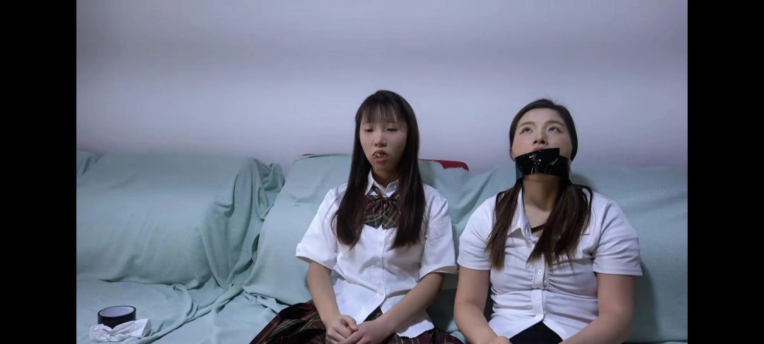 双人作-入室捆绑，原味白袜、丝袜口球堵嘴-4