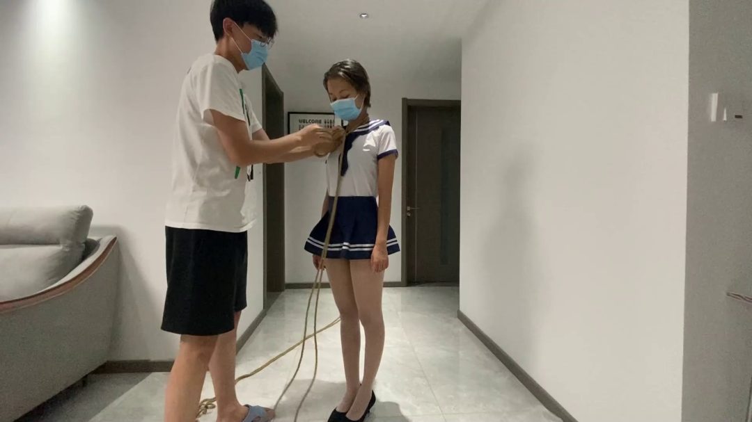 龟甲缚+欧式直臂 开档白丝-2