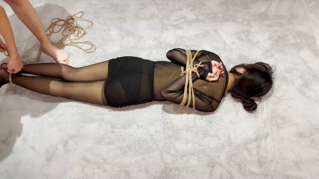 超紧后手观音捆绑，跪趴调教臣服，后手观音驷马泣不成声-4