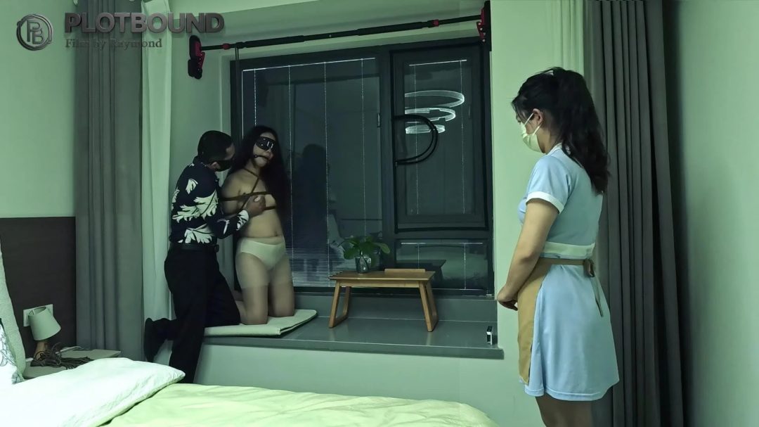 【Raymond】（影视级剧情）江城风云第8集:被撕下的矜持 （多场景/羞耻姿势/绳子抽胸/驷马放置/办公室绳衣/口球口水/等等）-6