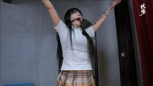 【试炼工作室】JK白丝女孩（曼尼）大字绳缚固定折磨啵啵贝失控模式口水直流-4