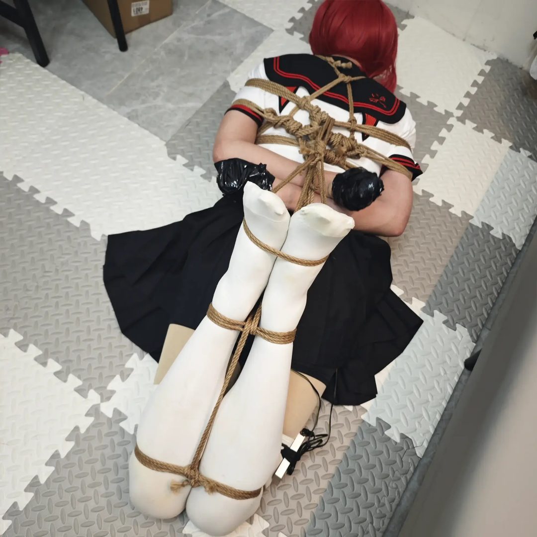 【追风】小男娘驷马紧缚+高档位电击调教+挠脚心-1