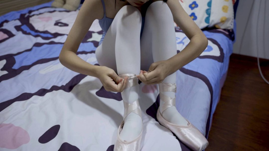 安妮白丝长腿芭蕾体服足尖鞋五花+驷马挠痒TK-1