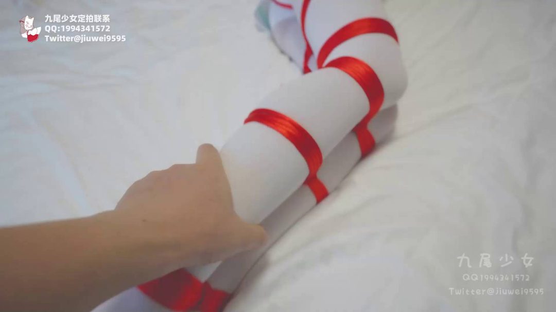 COS埃罗芒老师，白丝红绳的全身紧缚-2