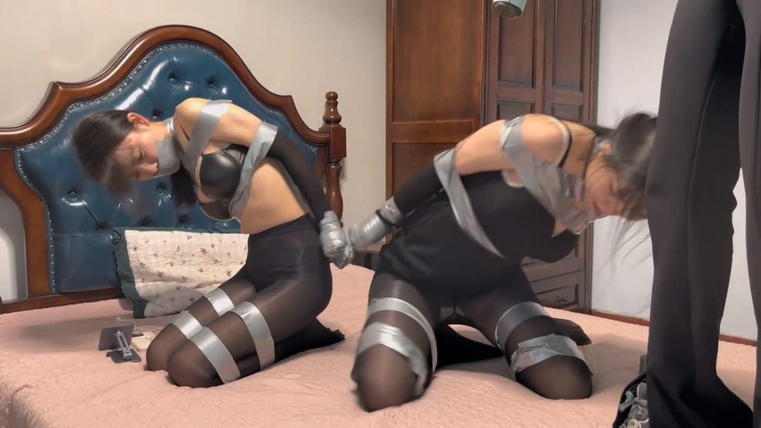 《油光黑丝 入室双劫 下》黑丝油光 刘洋内衣捆绑 吴晗 参考欧美经典漫画 did炸弹剧情 双手握拳捆绑成球 精彩剧情不要错过！-4