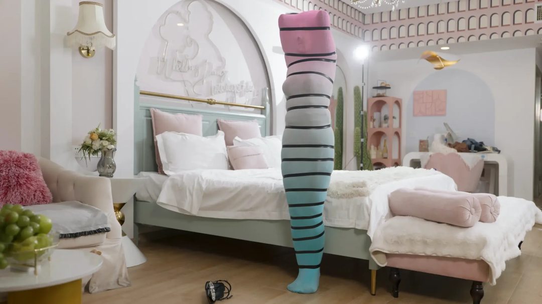 彩色丝袜睡袋全包蠕动-9