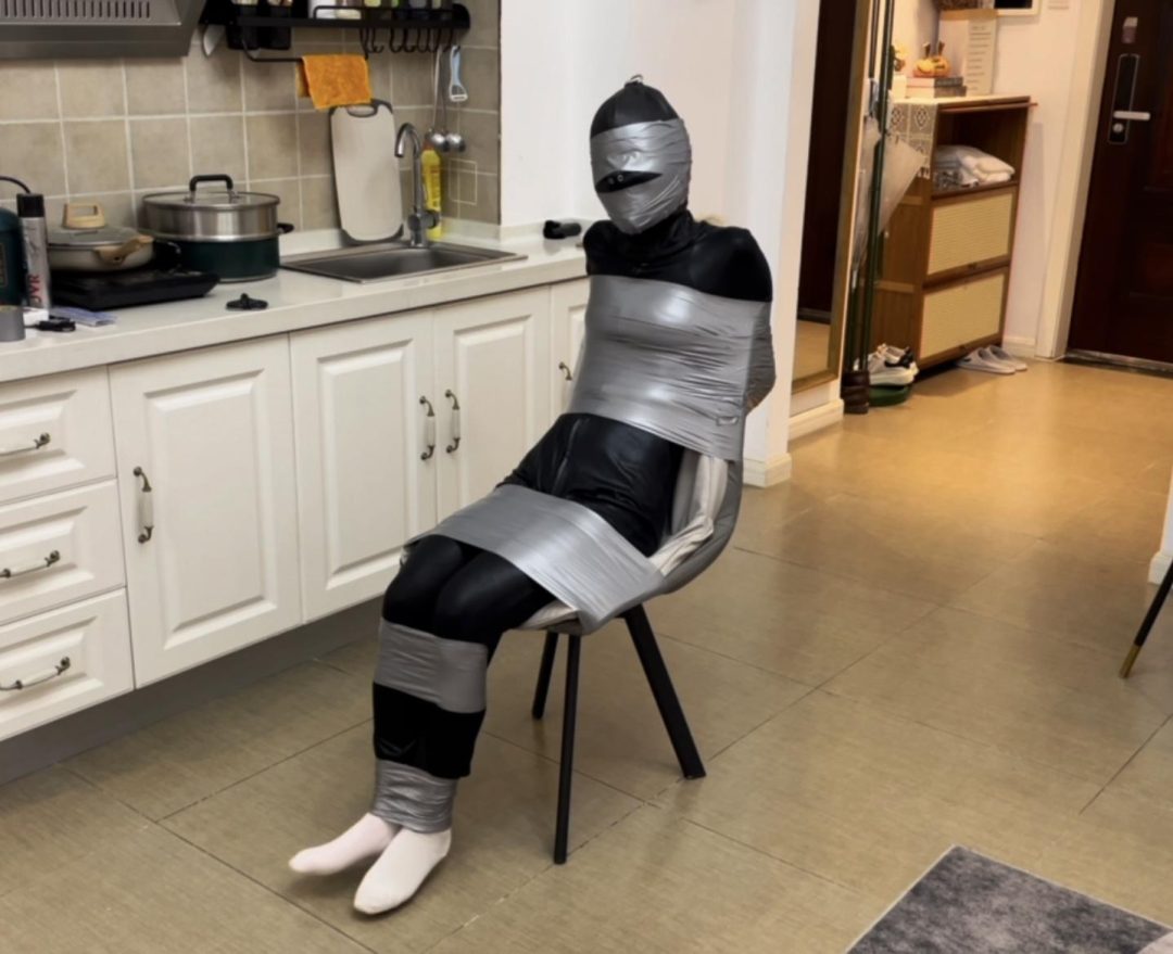 【小星】胶带封嘴与头套-7