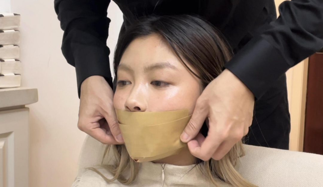 【小晗】 3种胶带的封嘴+束缚挣扎-3