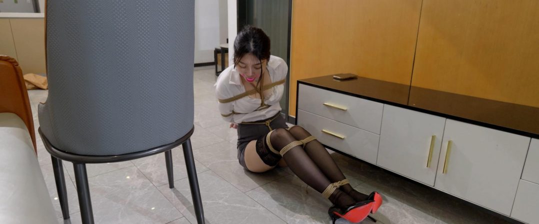 黑丝女搜查官 捆绑 口球-10