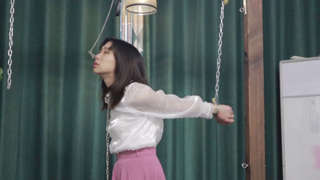 会所游记（上集）训练有素女M的服务 骑绳酷刑 鼻链牵引固定 木枷束缚-1