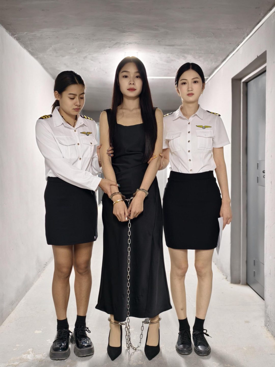 【鑫鑫工作室】来新模特啦，高颜值妹妹林悦饰演一名作为演员的女主，因剧组要求体验角色，通过同学张语涵的帮助，被安排接触 以扮演女犯人。不料，林悦被抓，带手铐脚铐，并因携带被指控-7