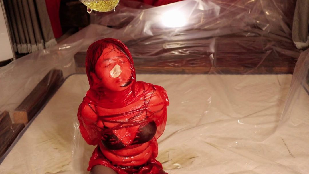 粘液 （下）麻绳捆绑 绷带丝巾包裹 粘液覆盖！-1