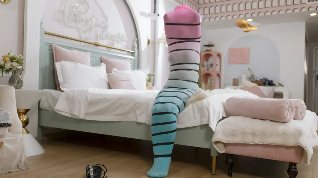 彩色丝袜睡袋全包蠕动-11