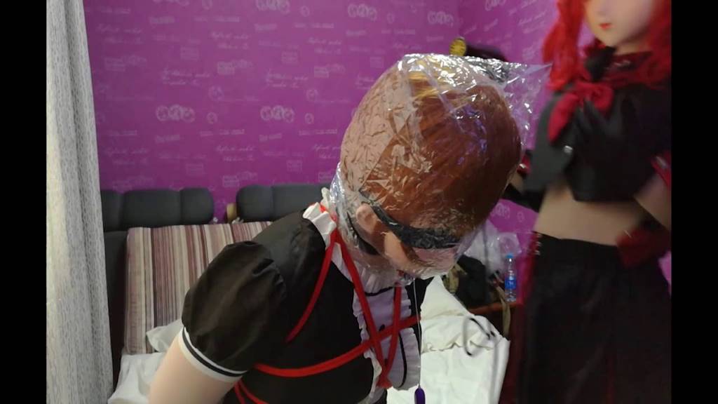 BG kigurumi窒息 紧缚 热缩袋 女仆-4