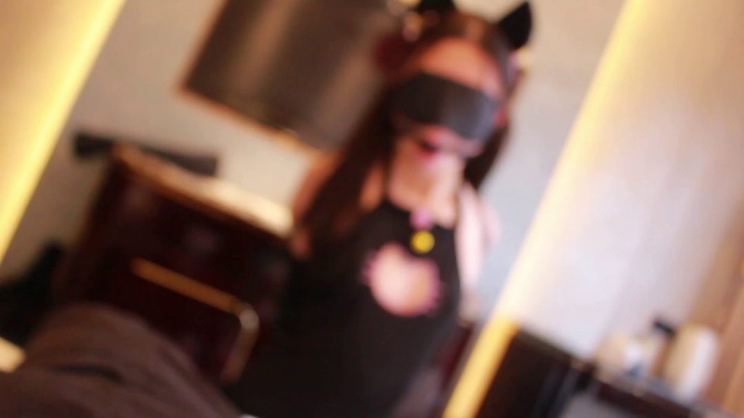 又从白天玩到天黑了，该死的小猫爪，诱惑我对其进行一波TJ，口塞，单手套，户外，TK SP 挣扎脱困~-4