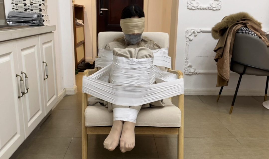 【小晗】 3种胶带的封嘴+束缚挣扎-9