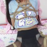 黑丝双马尾捆绑固定 皮鞭耳光挠脚心SP