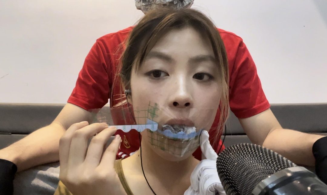 【小晗ASMR】5层胶带的封嘴，舒适的摩擦声与好看的小唅，胶带爱好者，点进来-2