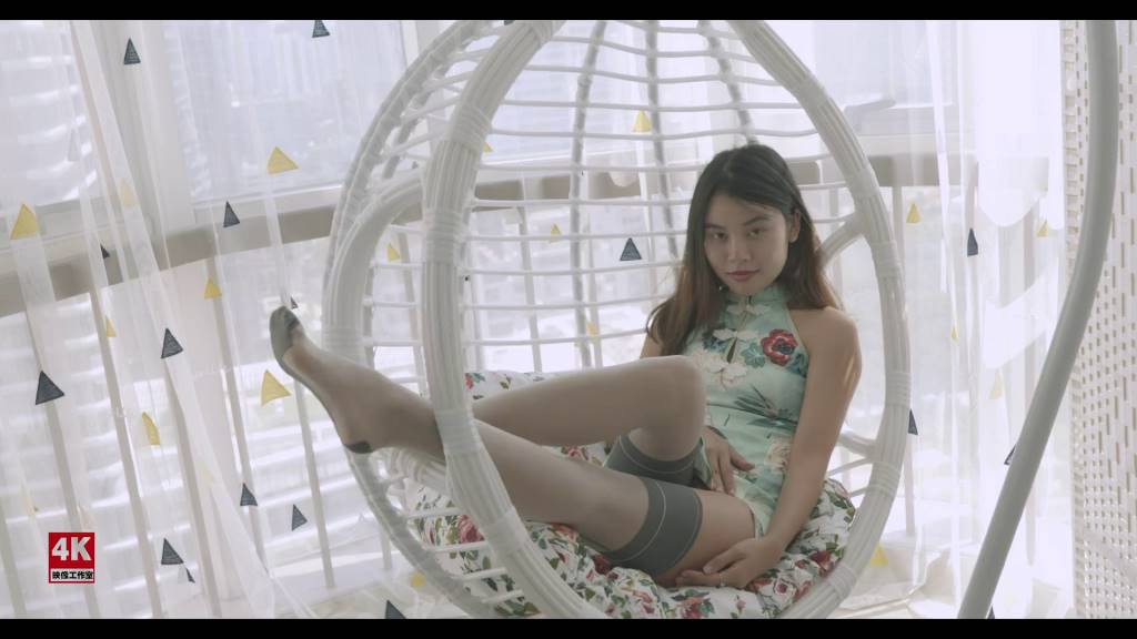 琪琪的夏日午后，摇篮，旗袍，长筒袜，高跟鞋，丝袜勒嘴，五花大绑-6