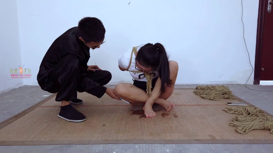 露露被海老缚强制TK 强制捆绑海老缚，第一次带口球口水爆炸-6