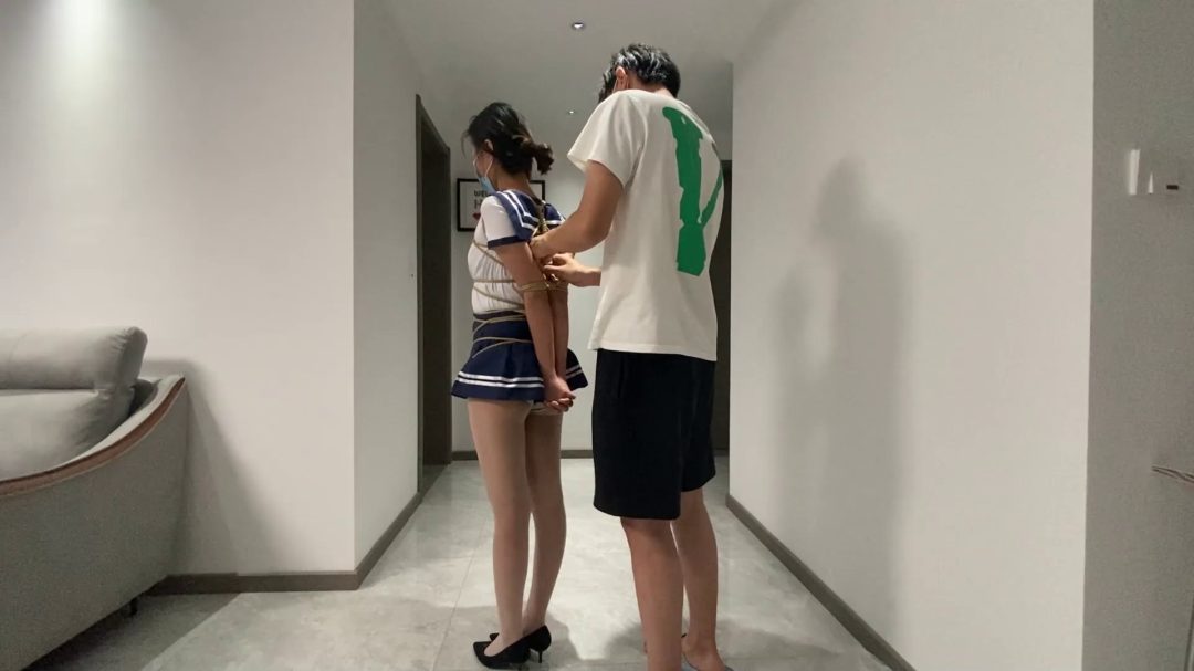 龟甲缚+欧式直臂 开档白丝-7