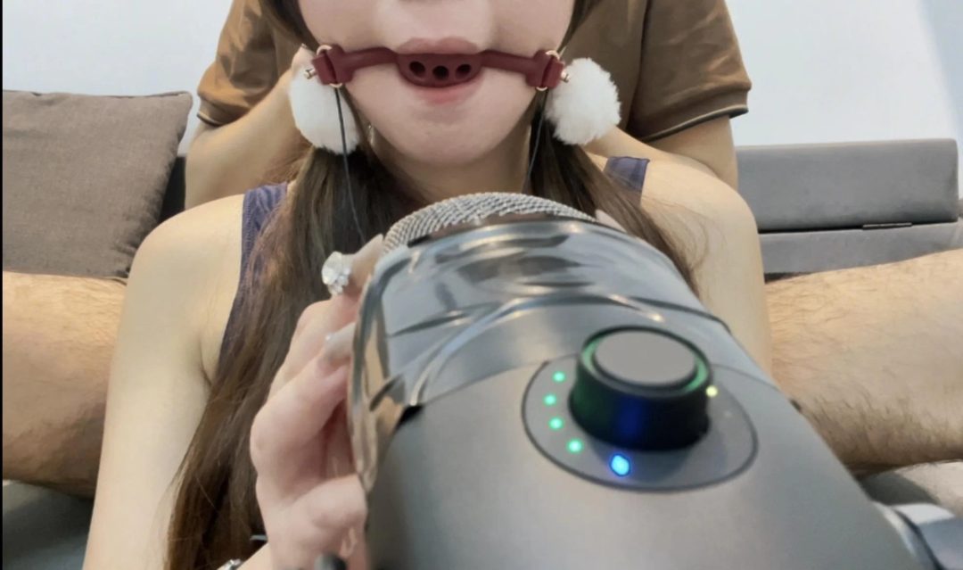 【小陈ASMR】 口球、胶带、揉胸、封嘴，呼吸限制的声音刺激-2