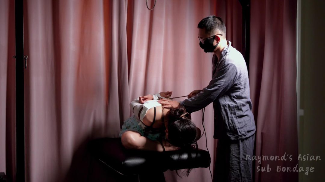 【Raymond】回音的捆绑训练，极限海老缚的两种状态下的折磨（绑的鬼哭狼嚎，却动弹不-1