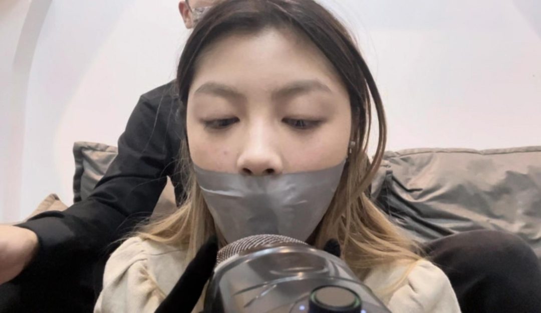 【小晗ASMR】13层胶带轮流封嘴，绷带，口球轮番上，舒服的助眠轻音-7