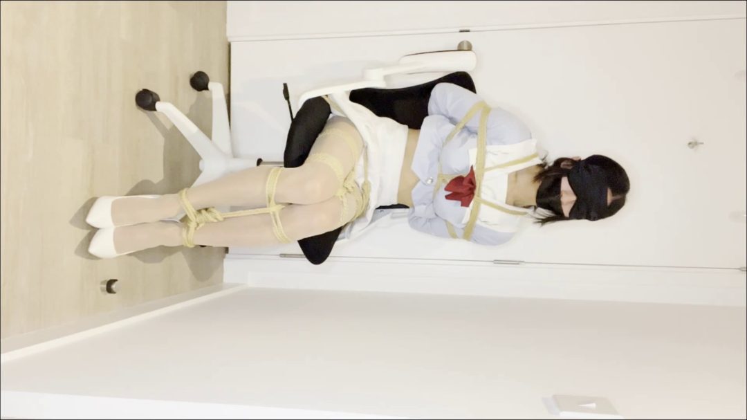 定拍逃脱魔术 （JK、OL、肉丝、高跟鞋、椅子固定、挣扎逃脱）-2