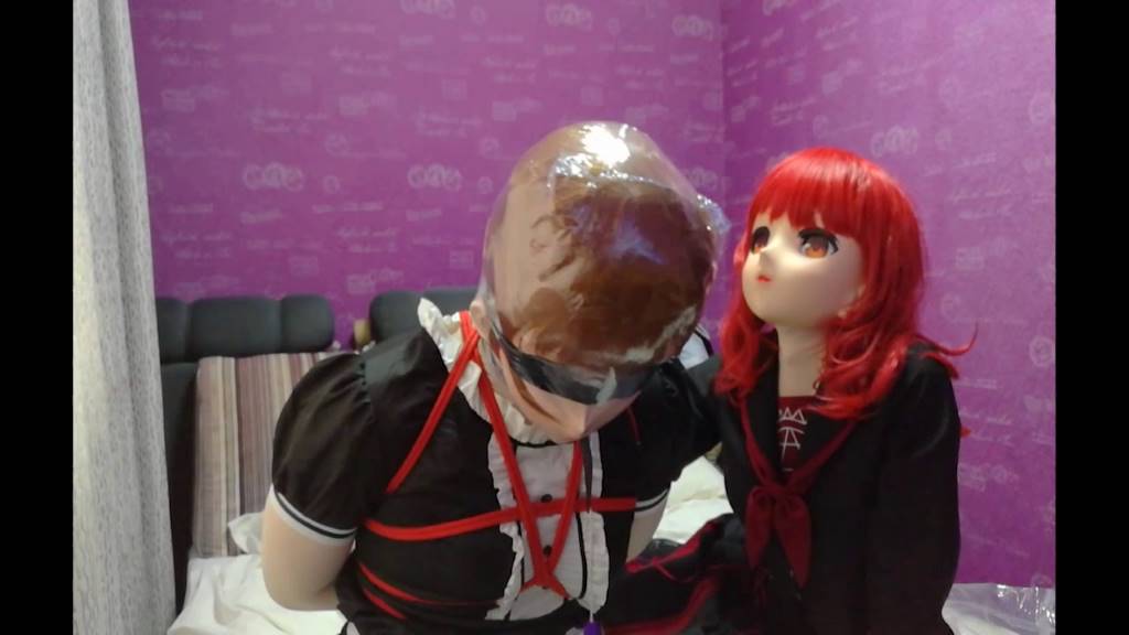 BG kigurumi窒息 紧缚 热缩袋 女仆-7