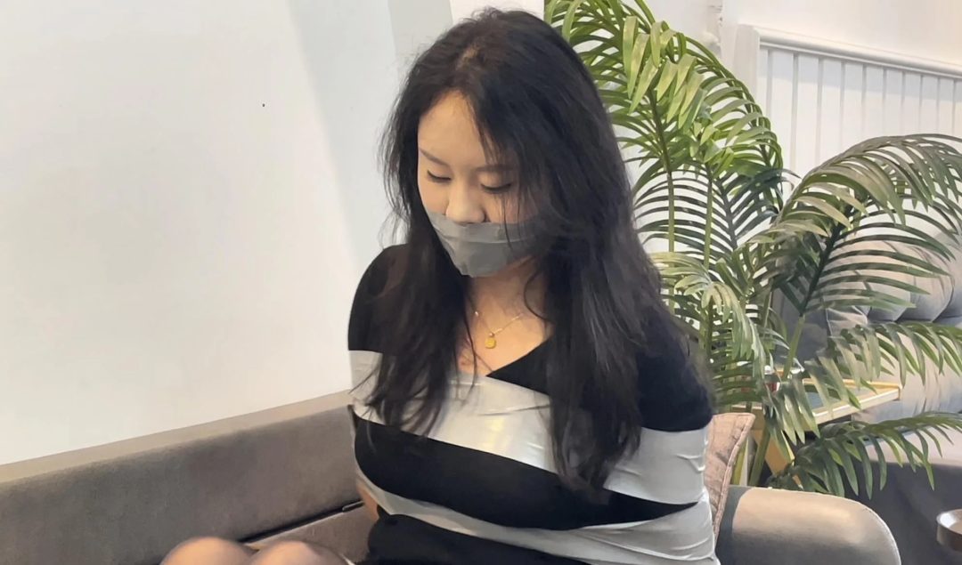 【缚艺录】【新模小知】172大长腿的新模小知，黑丝与胶带的搭配-8