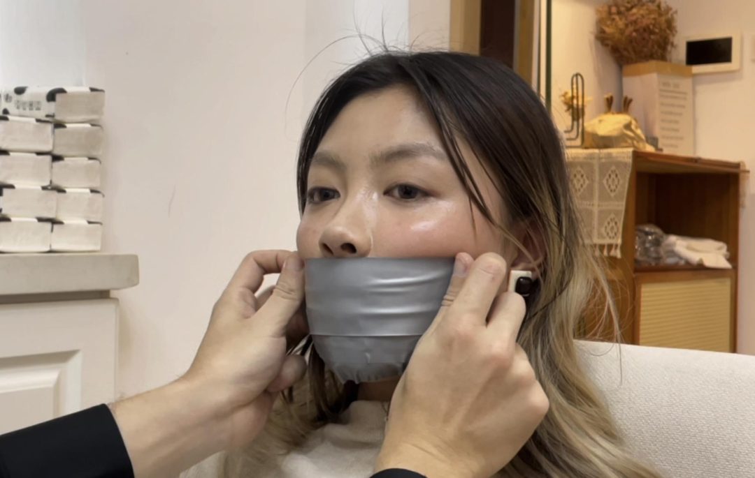 【小晗】 3种胶带的封嘴+束缚挣扎-6