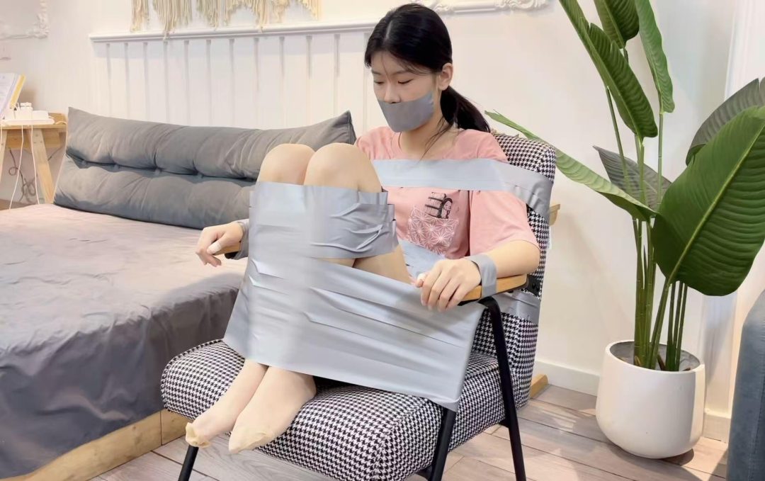 【缚艺录】】【小菲】新模小菲，胶带捆绑的体验-6