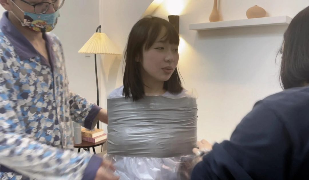 【小诺】 胶带半包，丝袜套头，胶带严实地包裹起来-2