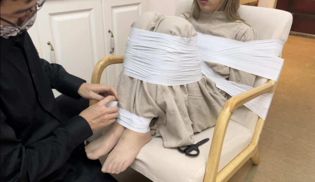 【小晗】 3种胶带的封嘴+束缚挣扎-2