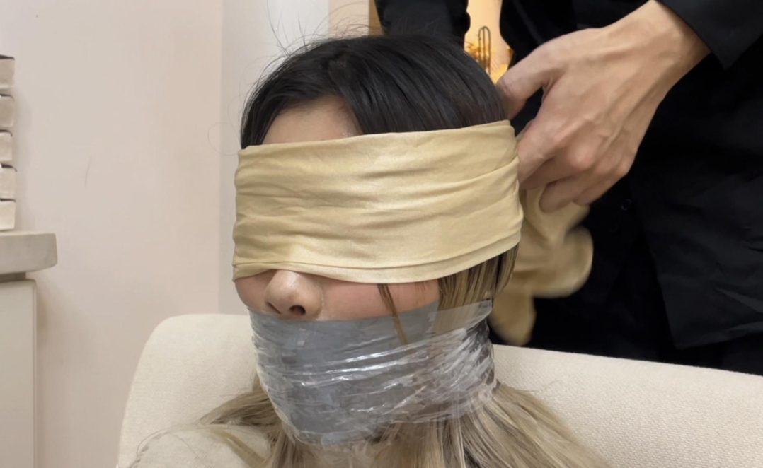 【小晗】 3种胶带的封嘴+束缚挣扎-7