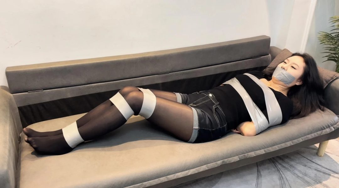 【缚艺录】【新模小知】172大长腿的新模小知，黑丝与胶带的搭配-5