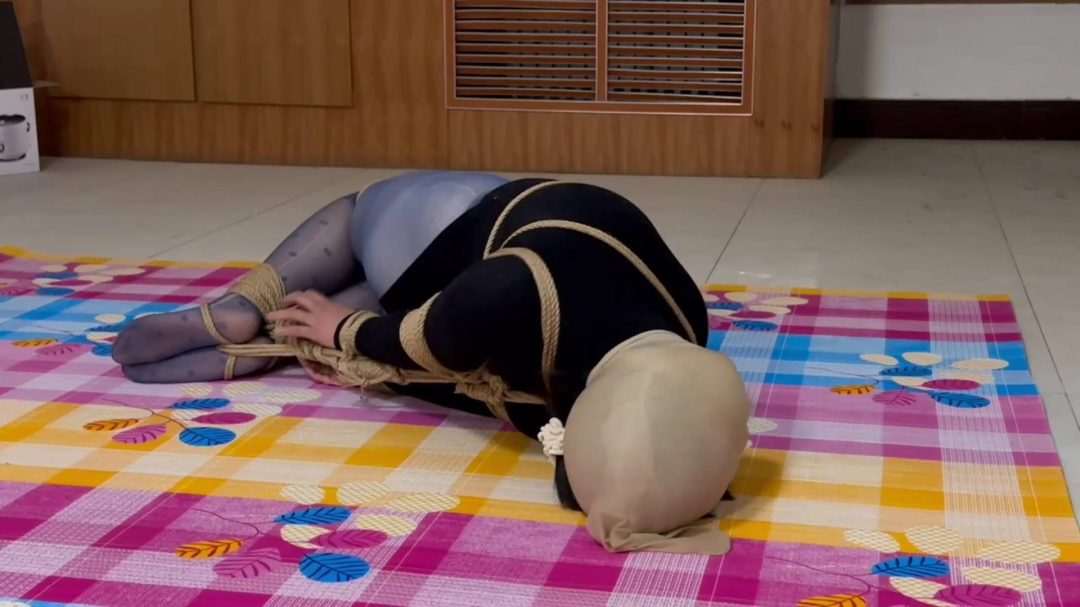 严厉欧式驷马放置（双层丝袜，5层丝套头）-6