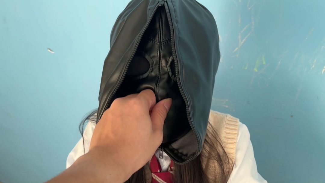 JK黑丝 驷马 皮革套头昏迷-5