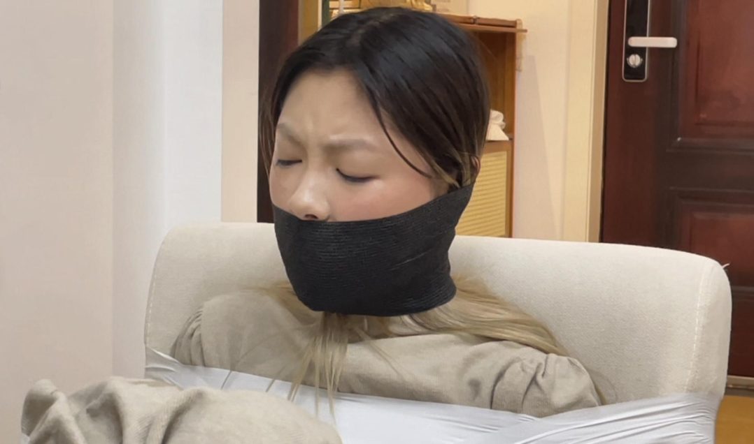 【小晗】 3种胶带的封嘴+束缚挣扎-5