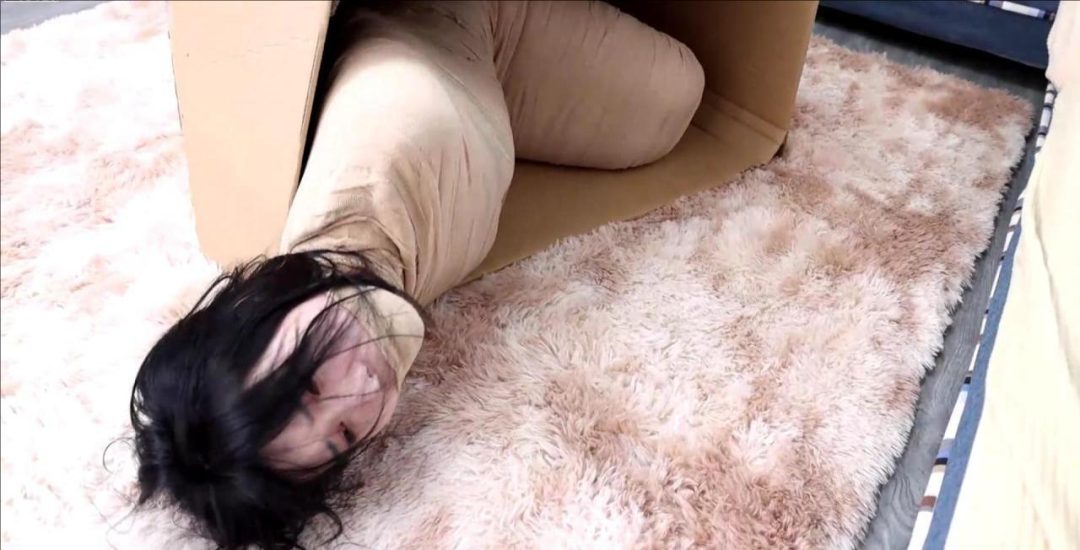 king定拍《快递~性感真人抱枕》传说中的快递真人抱枕 性感全包美女 还可以用遥控器控制 可怜人茧吃力求救-3