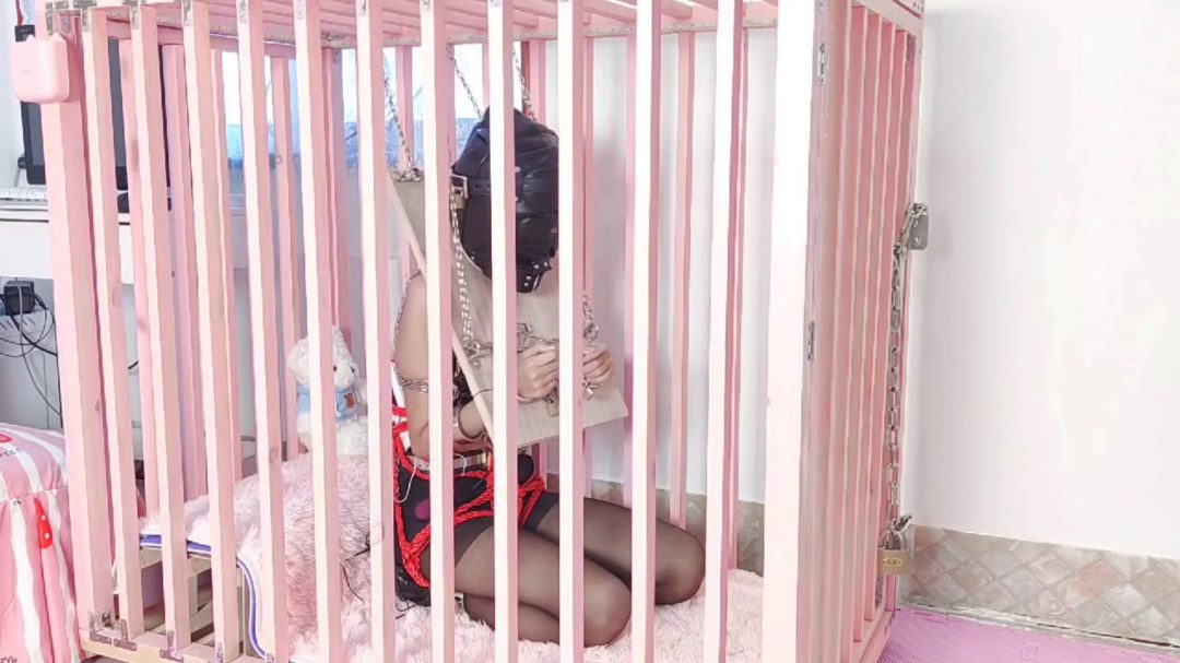 定拍冷酱捆绑拘束带道具笼中定时锁逃脱-4