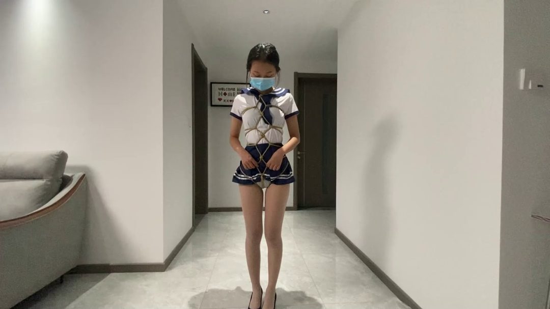 龟甲缚+欧式直臂 开档白丝-6