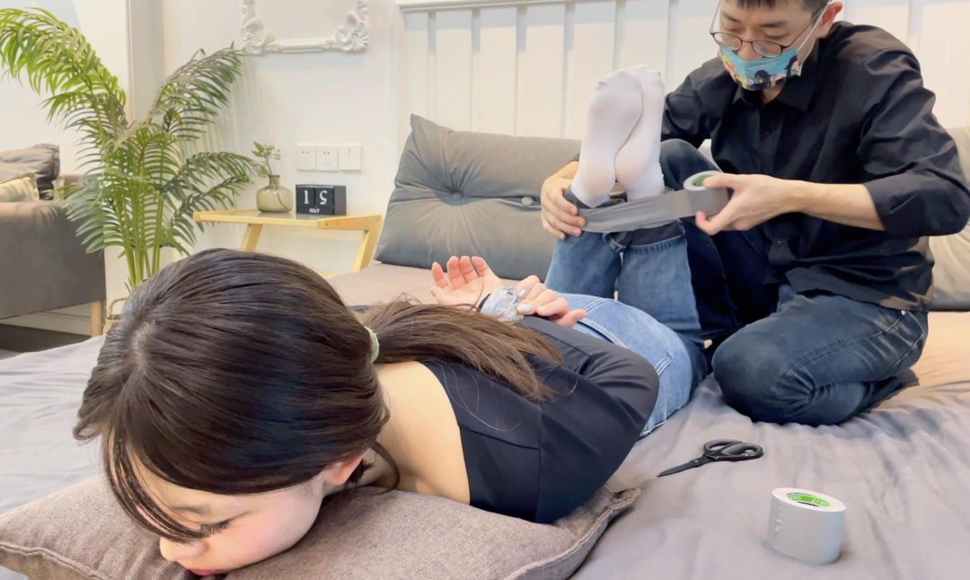 【缚艺录】【小左】胶带驷马与白袜小jio-5