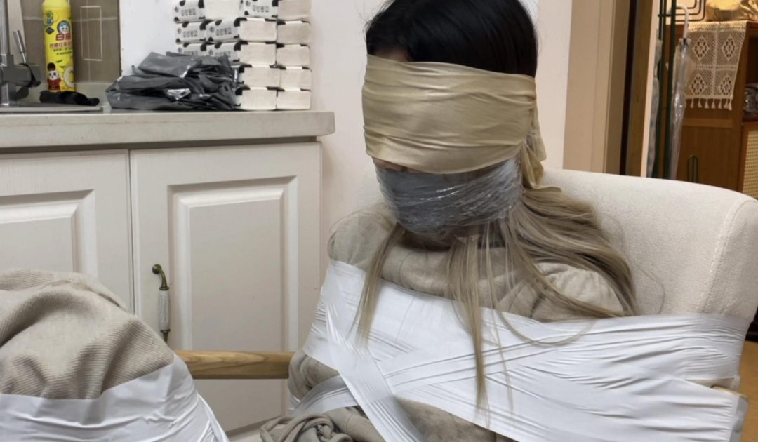 【小晗】 3种胶带的封嘴+束缚挣扎-8