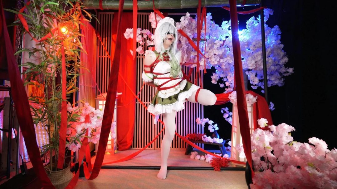 【感官剥夺2025】捆绑放置挣扎Cos系列第一集，纳西妲女仆-4