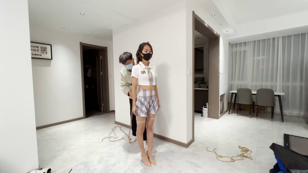 JK大腿丝袜，龟甲缚+股绳+欧式直臂-2