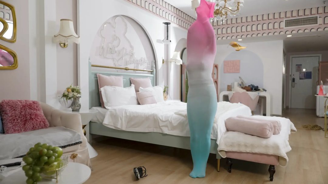 彩色丝袜睡袋全包蠕动-8