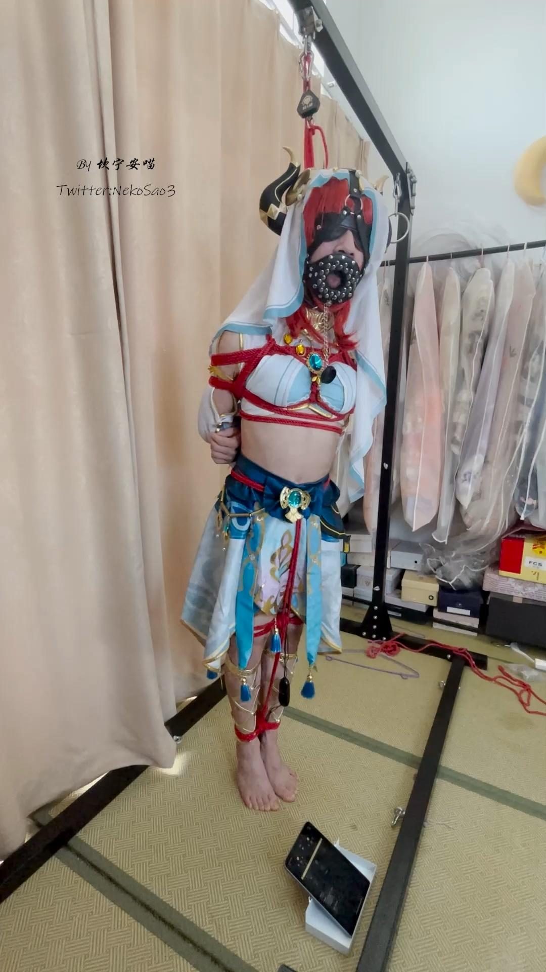 原神cos-妮露的 强制踮脚站立-惩罚电击-放置-1