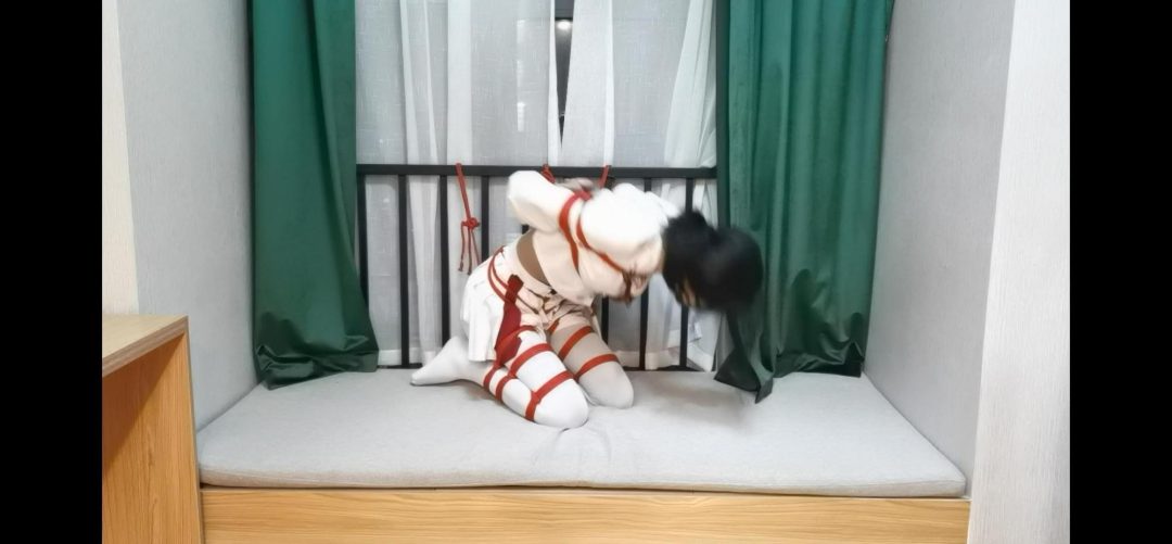 窗户围栏开腿日式固定自缚-8